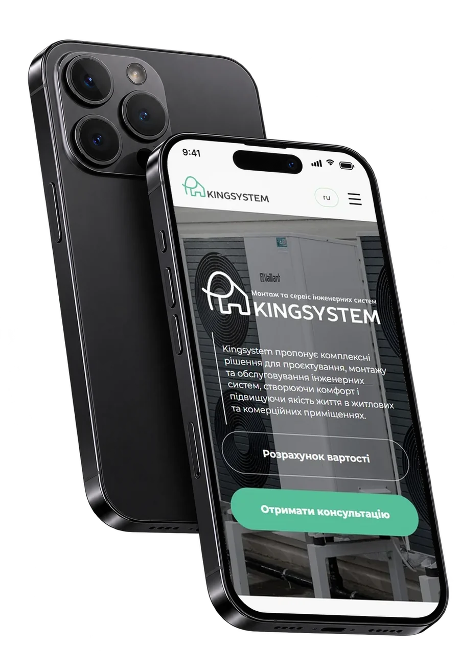 Kingsystem, перший екран на телефоні