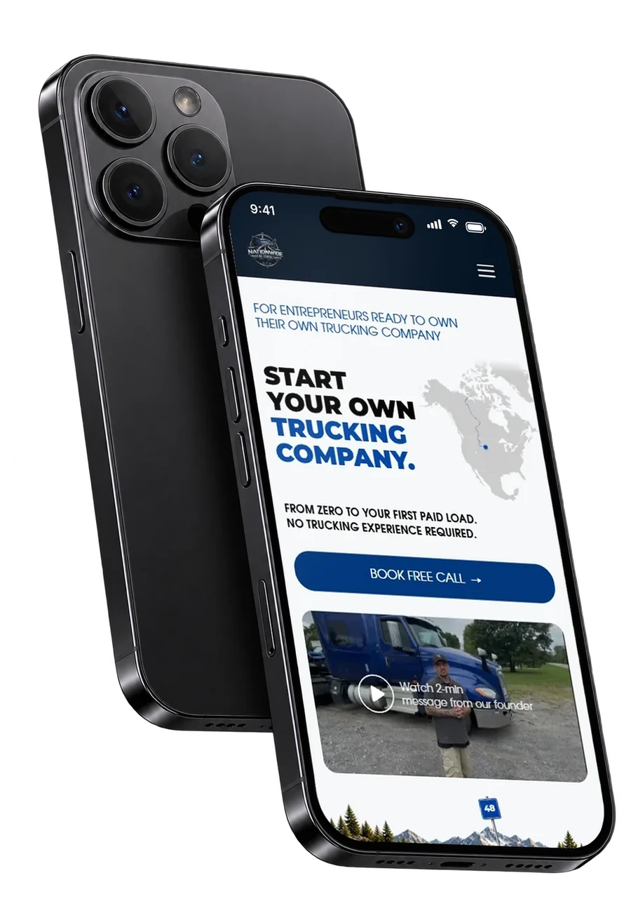 Nationwide Trucking Consultants, головна на телефоні